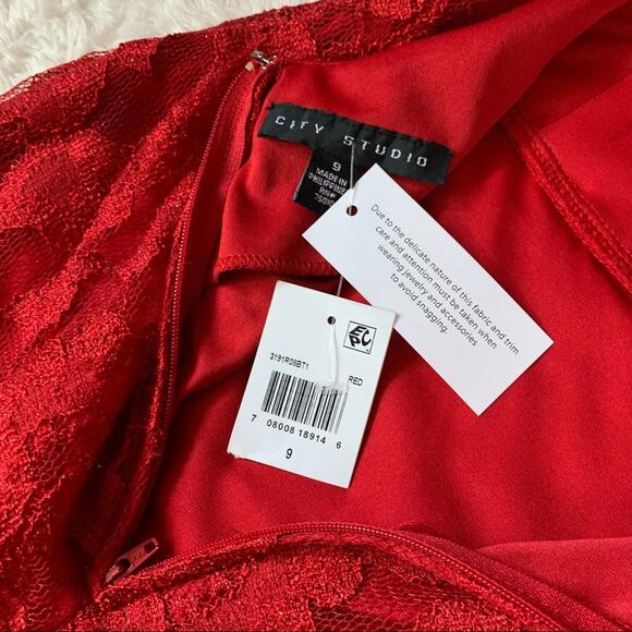 City Studio Jessica Rabbit lace mermaid sheath evening gown maxi dress, 9 NWT - Picture 12 of 15